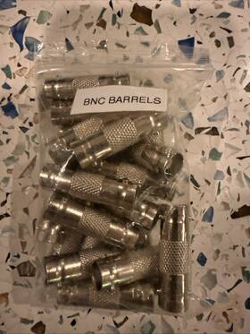 Envistia 732387206279 Lot 20 Qty Bnc Female To Straight Rf Coaxial Adapter Barrel Connector