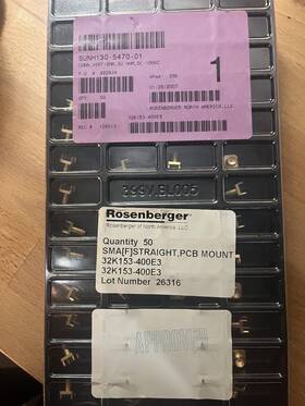 Envistia 732387207313 Rosenberger Sma Female Jack Straight Pcb Mount Rf Connectors 42 Pieces