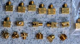 Envistia 850047414458 Lot Of 19 Assorted Flange Mount Sma Female Rf Panel Connector 4 Hole Solder
