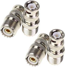 So-239 Exgoofit 313111058007 Bnc Male To Uhf Female So239 Adapter 4pcs Rf Coaxial Coax Connector