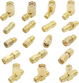 43223-1197 Exgoofit Sma Adapter Kit 18pcs Gold Plated Compatible With Fpv Antennas Ham Radio 43223-1197 Exgoofit Sma Adapter Kit 18pcs Gold Plated Compatible With Fpv Antennas Ham Radio