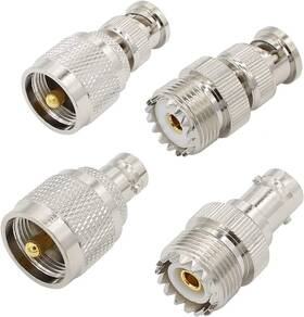 Pl259 Exgoofit 445031260284 To Bnc Adapter Male Female 4 Type Rf Connector Kit Coax