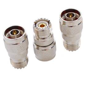 So239 Exgoofit 698253513332 N Male To Uhf Female Pack 3pcs Rf Antenna Coaxial Coax Adapter Jack A