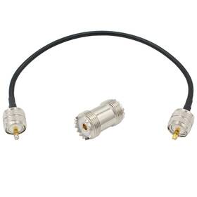 Sma008082 Exgoofit Pl259 Uhf Male To Rg58 Coaxial Cable 12 Inch Jumper And So239