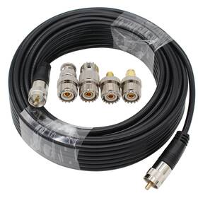 Sma105115uhf4 Exgoofit Rg8x Coaxial Cable 50ft Cb Coax Uhf So239 Female To Sma/uhf/bnc Adap