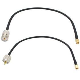 Sma93-94 Exgoofit 12 Inch Sma Male To Uhf So239 Female And Pl259 Coaxial Jumper Cables 2-pac