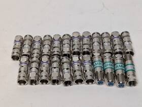 Fam P-6hr Lot Of 23 F-type Coax Cable Connectors Terminators As Shown