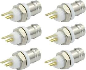 Gdqlcnxb 445046538507 Female Jack Bulkhead Solder Panel Mount Insulated Coax Rf Connector 6 Pcs Gdqlcnxb 445046538507 Female Jack Bulkhead Solder Panel Mount Insulated Coax Rf Connector 6 Pcs