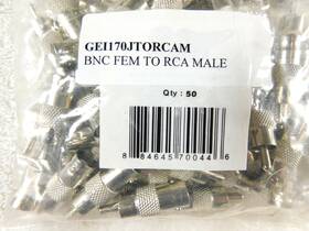 170jtorcam Gei Steren 884645700446 Bnc Female To Rca Male - Quantity Of 50