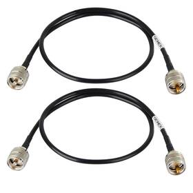 S-mr195 Gemek 677899491563 2ft Pl259 To Cable 2 Pack Pure Copper Low Loss Extension Coax