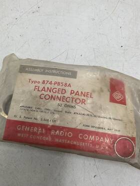 874-pb8a General Radio Flanged Panel Connector Assembly In Bag - Nos Qty 1