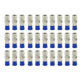 4330443419 Goodqbuy 30pcs Rg6 Compression Connectors Adapter Rf Coaxial Cable Converter F Type Wi