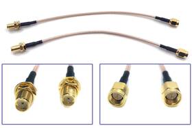 Rg316 Gp Electric 655172923604 Pack Of 2 Rf Sma Male To Female Nut Bulkhead Crimp Antenna Low Loss