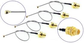 Gp Electric 655172923703 Pack Of 4 Rf U.flipex/ipx Mini Pci To Rpsma Female Pigtail Antenna Wifi Low Lo
