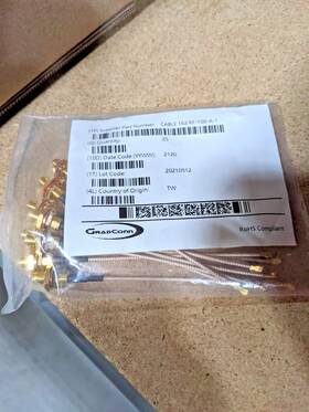 Rf-100-a-1 Gradconn Cable Assembly Coaxial Sma To U.fl Female Fem Pack Of 25