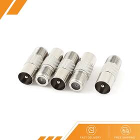 Gryfton 680811091741 5 X F-type Female To Tv Pal Male Jack F/m Rf Coax Coaxial Adapter Connector