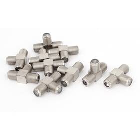 Gryfton 711331474711 10pcs F Type Female To Jack 3 Way Rf Coaxial Adapter Connector