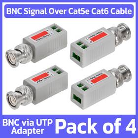 Hdmi And More 619162050015 4 Pack Bnc Male Balun Connector Adapter Cat6 Cat5 Cctv Surveillance Video Camera Hdmi And More 619162050015 4 Pack Bnc Male Balun Connector Adapter Cat6 Cat5 Cctv Surveillance Video Camera