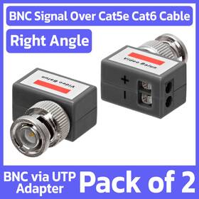 Hdmi And More 619162050022 2 Pack Bnc Male Balun Connector Angle Adapter For Cat6 Cat5e Cctv Video Camera Hdmi And More 619162050022 2 Pack Bnc Male Balun Connector Angle Adapter For Cat6 Cat5e Cctv Video Camera