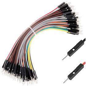 Hellotronics 744759525758 Breadboard Jumper Wires 22awg Male To 120-pack More Red And Black Jumpers