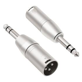 Hualeu Lz1180 2 Pack 1/4 Trs To Xlr Adapter Balanced Quarter Inch 6.35mm Male