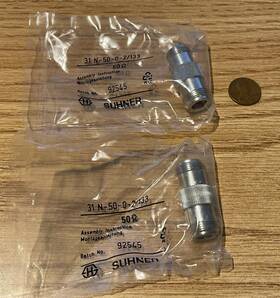 50-0-2 Huber Suhner 31 N-50-2/133 Lot Of 2 50-0-2/133 Rf Coax Adapter Female N To Jack 50 Ohm 50-0-2 Huber Suhner 31 N-50-2/133 Lot Of 2 50-0-2/133 Rf Coax Adapter Female N To Jack 50 Ohm