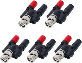 Hxchen 680577892736 5pcs Bnc Male To Dual 4mm Banana Female Jack Coaxial Rf Binding Post Ada