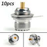I002-d002-1 Topzan Connector Uhf Female Jack Bulkhead Solder Panel Mount Straight