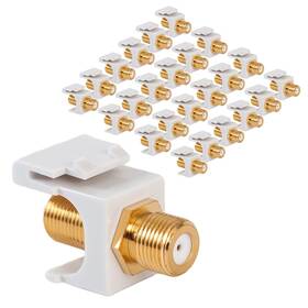 Icc 807320360452 2 Ghz F-type Keystone Jack With Gold Plated Coax Connector White Inner C