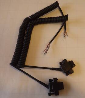 99011024 Icom Coil Cord With Connector Em81 - Lot Of 2 99011024 Icom Coil Cord With Connector Em81 - Lot Of 2