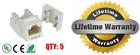 Imba-c5kspd-wt-5pk Imbaprice White Punch Down Keystone Jack Pack