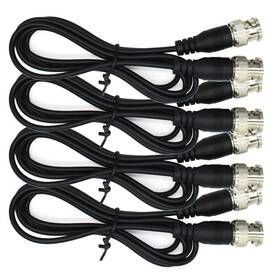 8541743269 Inc 4-pack Black 1m 3.3ft Bnc Male To Jumper Cable With Connector For