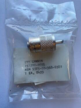 5985-00-968-6381 Itt Cannon 151700-0095 Pl-259 75 Ohm 1/2 Watt Mil Spec Dummy Load