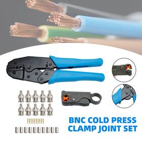 Kingdarn I002-d150 Coax Rf/bnc Crimp Tools For Rg59/rg6 With 10pcs Bnc Plug Connector Set F1