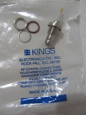 1704-2 Kings Shv High Voltage Connector Panel Mount Male Large Flange