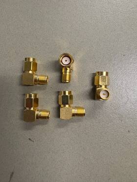 L-com 650415914784 5pcs Coaxial Right Angle Adapter Rp-sma Male / Female