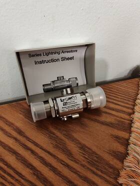 Al6-nmnfbw-9 L-com N-male To N-female 0-6 Ghz Fast Discharge Lightning Arrestor