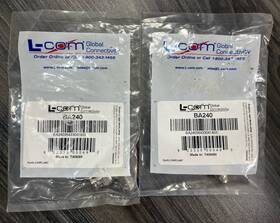 L-com Ba240 L-com Rf Adapter Bnc Jack-bnc Plug 50 Ohm Right Angle Lot Of 2