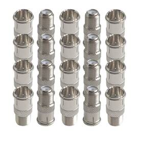 Lala Smill 823540910857 F Type Push On Male To Female Connector20pcs Quick Plug Coaxial Adapter For Rv