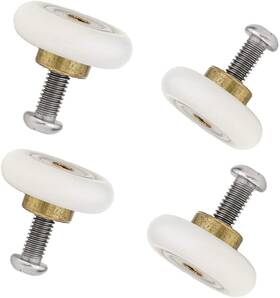 Linwnil 732489468483 Set Of 4 Stainless Steel Shower Door Wheels Rollers 19mm X 5mm