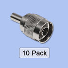 Lmr-195 Lmr-200 7505-58 Texxcomm 10 Pcs Silver Teflon Pl-259 Crimp Connectors For Rg-58 Rg-142 Lmr-195 Lmr-200 7505-58 Texxcomm 10 Pcs Silver Teflon Pl-259 Crimp Connectors For Rg-58 Rg-142