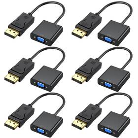 O123-t00001fba Lpluziyyds Displayport Dp To Vga Adapter Converter Male Female Gold-plat