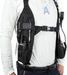 Luiton 711639913646 Double Radio Shoulder Harness Holster Chest Holder Case Vest Rig For Baof