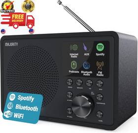 Majority 313099769728 Internet Radio For Home With Wifi And Am/fm Dsp Speaker Perfect Bedroom Us