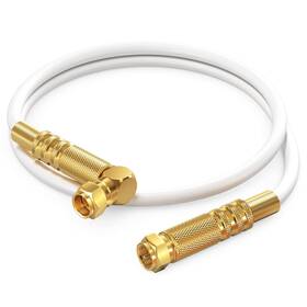 Maximm 810102875235 Rg6 Quad Shield Coaxial Cable 2 Feet 90 Degree Angled Cord For Tv Wi