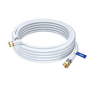 Maximm 842113100372 Rg6 Coaxial Cable With 90degree Angled Connector 25ft / White Triple Shielded No Maximm 842113100372 Rg6 Coaxial Cable With 90degree Angled Connector 25ft / White Triple Shielded No