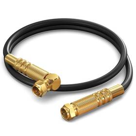 Maximm 842113182217 Rg6 Quad Shield Coaxial Cable 1.5 Feet 90 Degree Angled Cord For Tv Maximm 842113182217 Rg6 Quad Shield Coaxial Cable 1.5 Feet 90 Degree Angled Cord For Tv