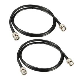 Rg58 Metallixity 640283897524 2pcs Coaxial Cable With Bnc Male To Connectors 50 Ohm 3.3 Ft