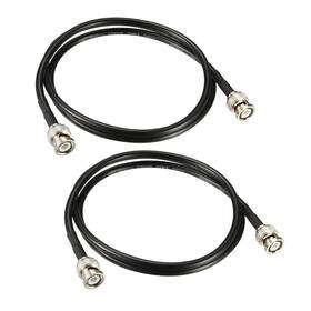 Rg58 Metallixity 640283897531 2pcs Coaxial Cable With Bnc Male To Connectors 50ohm 4ft