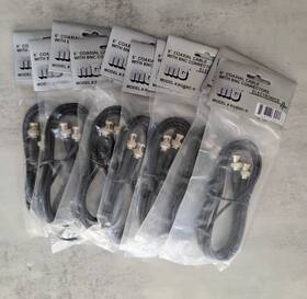 Rgbnc-6 Mg Lot Of 10 New Bnc Male To Rg8x Low Loss 6 Foot Coaxial Cables Usa 6ft